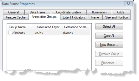 Annotation Groups tab Annotation Groups tab